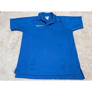 Menards Polo Shirt Mens Medium Blue Short Sleeve Workwear Performance Logo